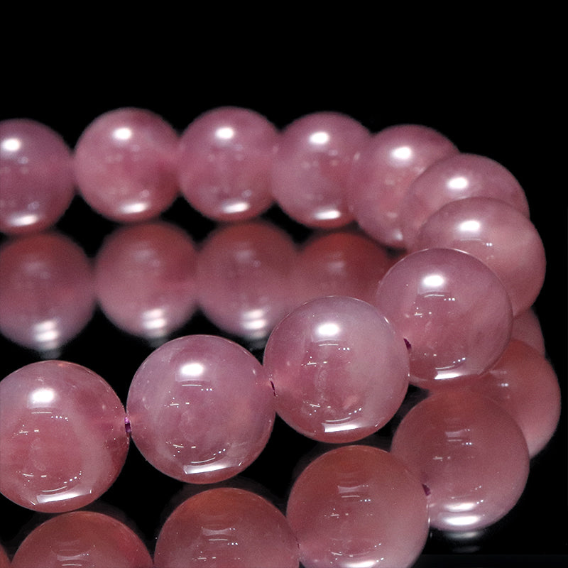 ブレス　スターディープローズクォーツ＜マダガスカル産＞　丸 [co-g2273]