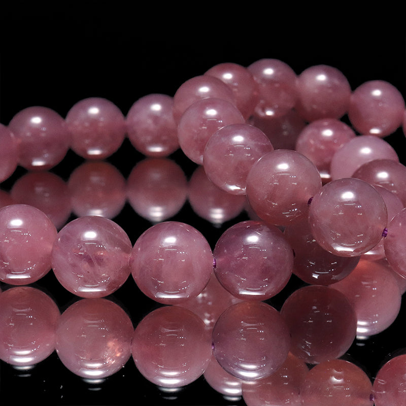 ブレス　スターディープローズクォーツ＜マダガスカル産＞　丸 [co-g2273]