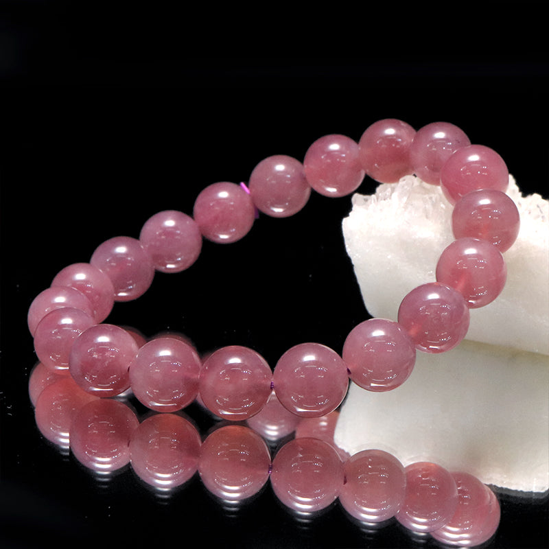 ブレス　スターディープローズクォーツ＜マダガスカル産＞　丸 [co-g2273]