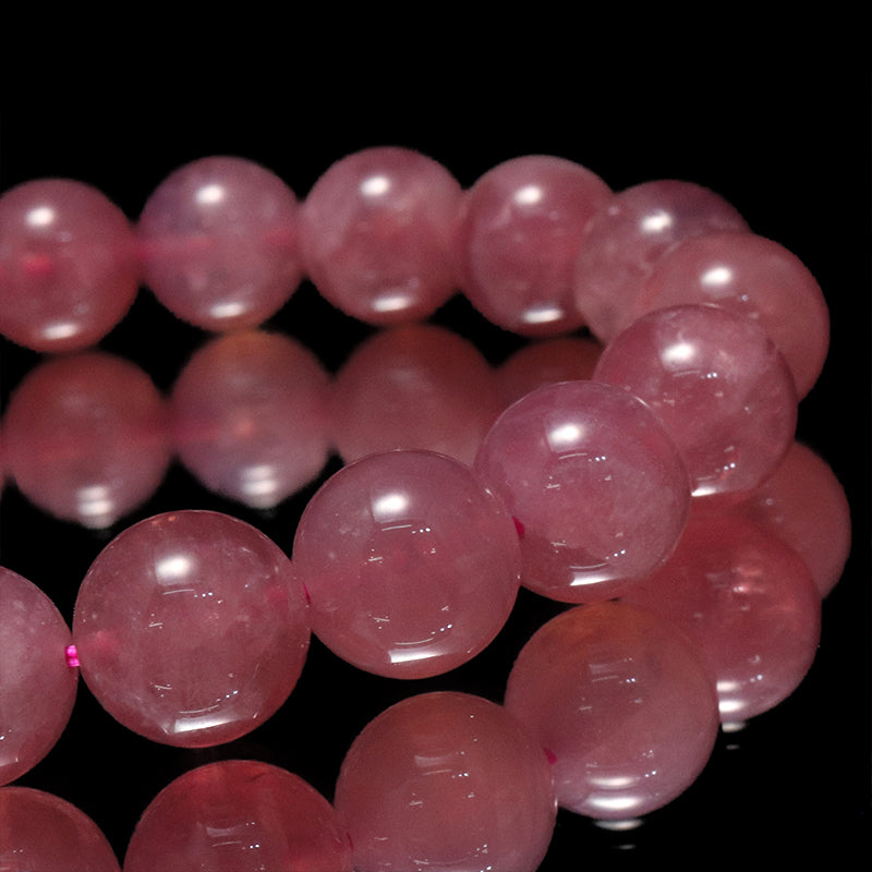 Bracelet Star Deep Rose Quartz <Madagascar> Round [co-g0160]