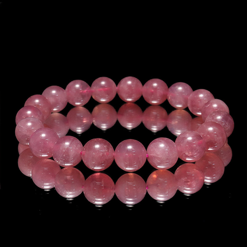 Bracelet Star Deep Rose Quartz <Madagascar> Round [co-g0160]