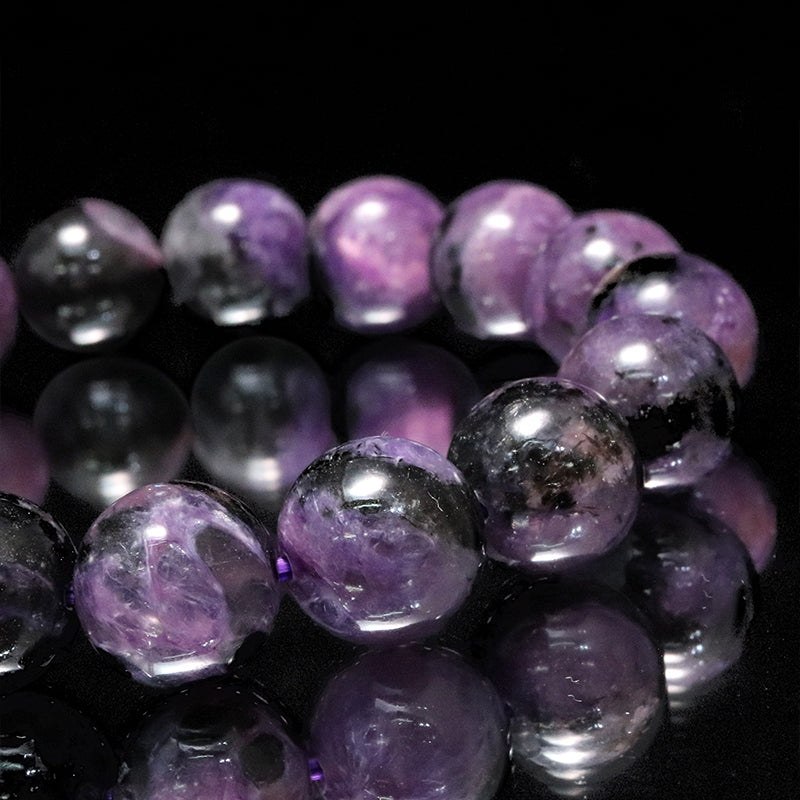 ブレス　ブラックチャロアイト＜ロシア産＞　丸  [co-g2267]