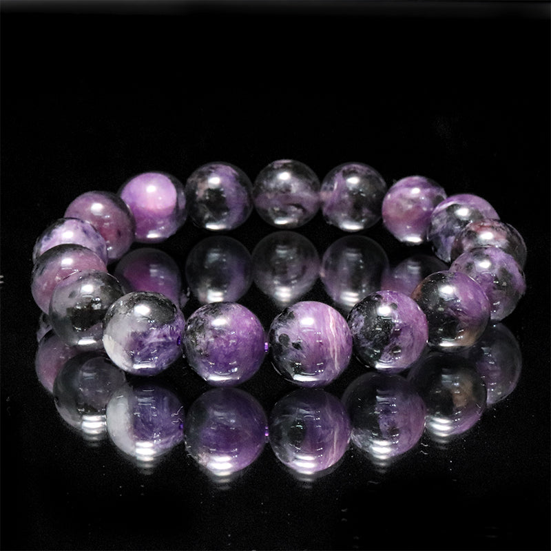 ブレス　ブラックチャロアイト＜ロシア産＞　丸  [co-g2267]