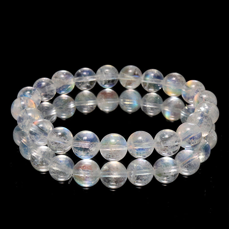 ブレス　レインボームーンストーン＜マダガスカル産＞　丸 [co-g2269]