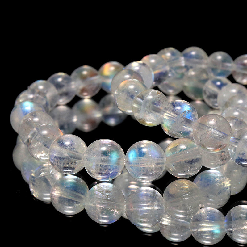 ブレス　レインボームーンストーン＜マダガスカル産＞　丸 [co-g2269]