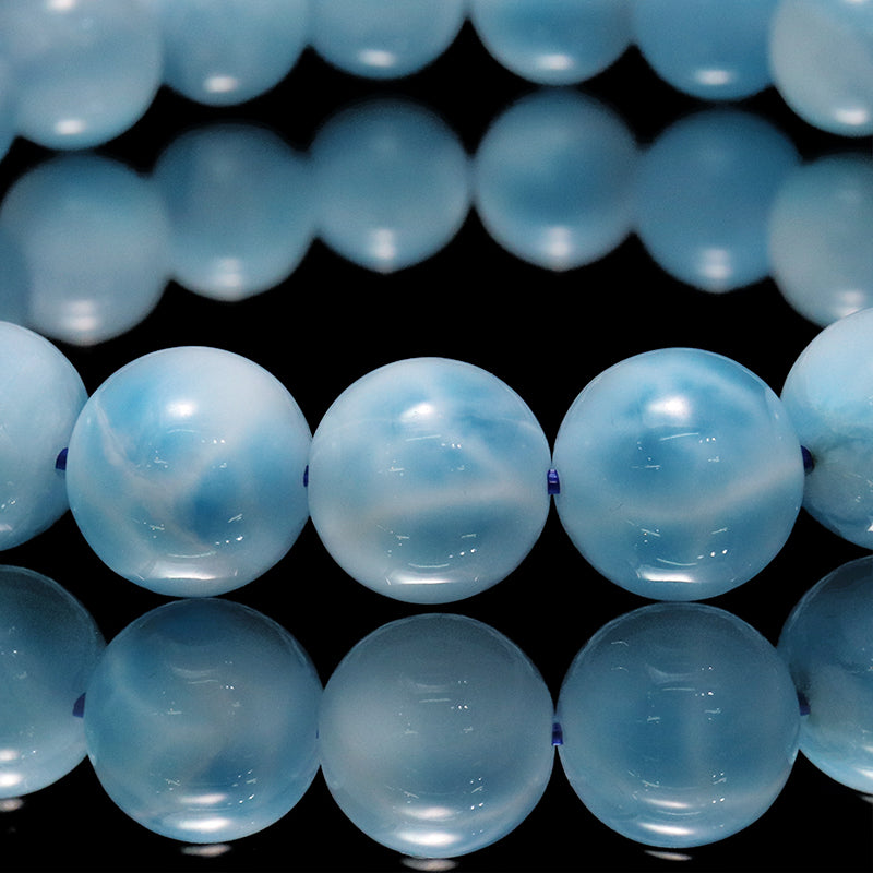 ブレス　ラリマー＜ドミニカ産＞　丸  [co-g2266]