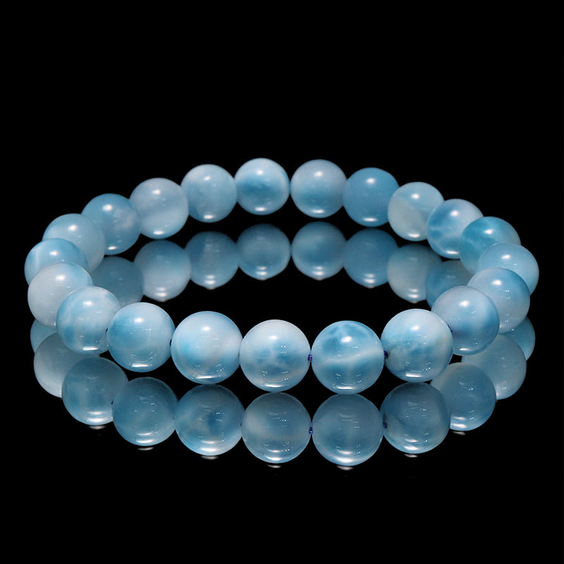 ブレス　ラリマー＜ドミニカ産＞　丸  [co-g2266]