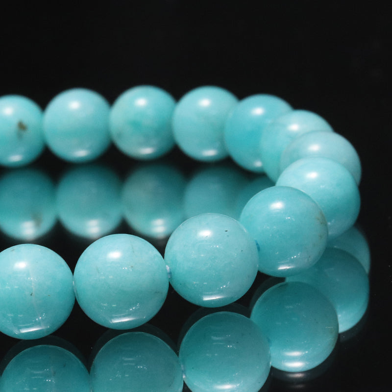 ブレス　アマゾナイト＜ペルー産＞　丸　 [co-g2255]