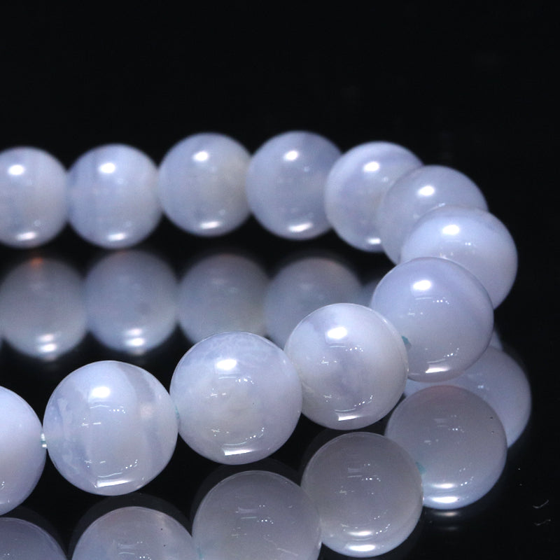 ブレス　ブルーレースアゲート＜南アフリカ産＞　丸  [co-g2259]