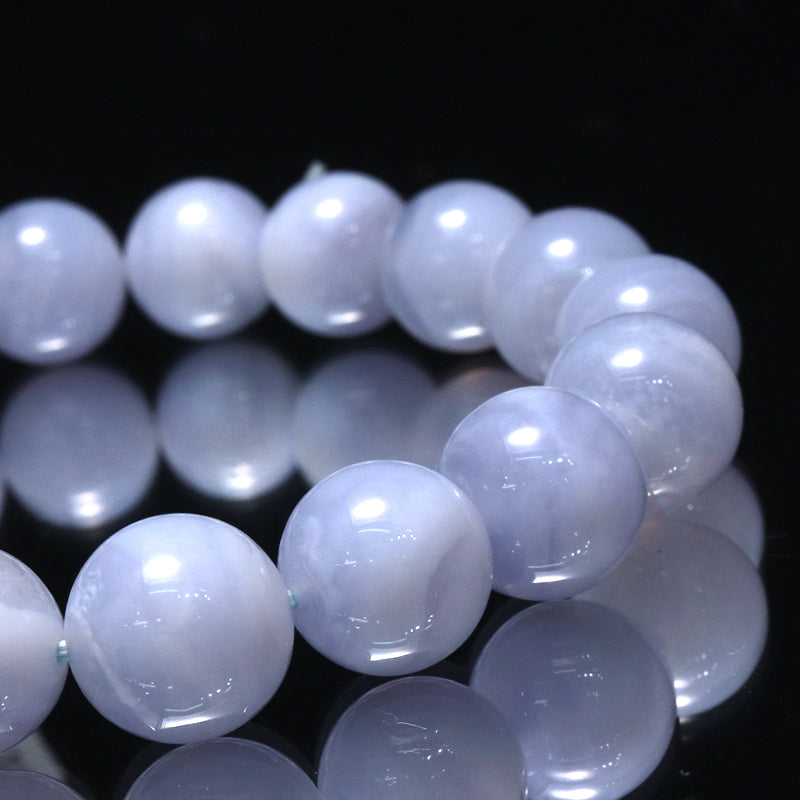 ブレス　ブルーレースアゲート＜南アフリカ産＞　丸  [co-g2259]