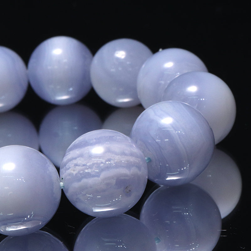 ブレス　ブルーレースアゲート＜南アフリカ産＞　丸  [co-g2259]