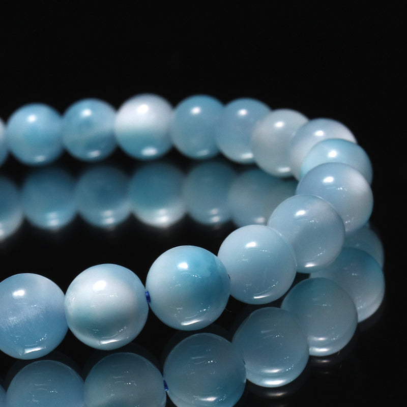 ブレス　ラリマー＜ドミニカ産＞　丸  [co-g2254]