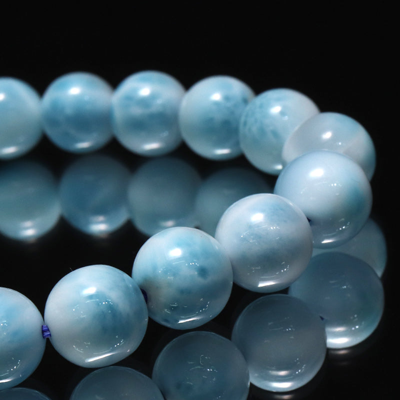 ブレス　ラリマー＜ドミニカ産＞　丸  [co-g2254]