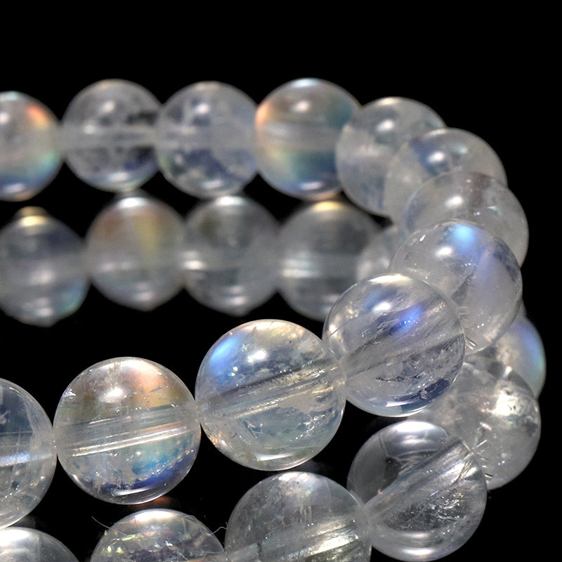 ブレス　レインボームーンストーン＜マダガスカル産＞　丸 [co-g2269]