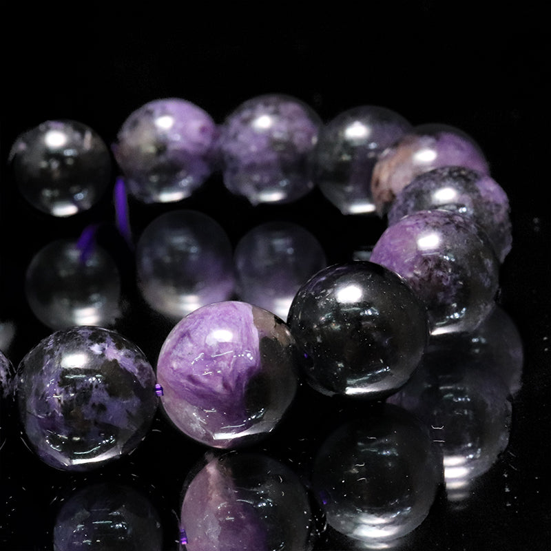 ブレス　ブラックチャロアイト＜ロシア産＞　丸  [co-g2267]