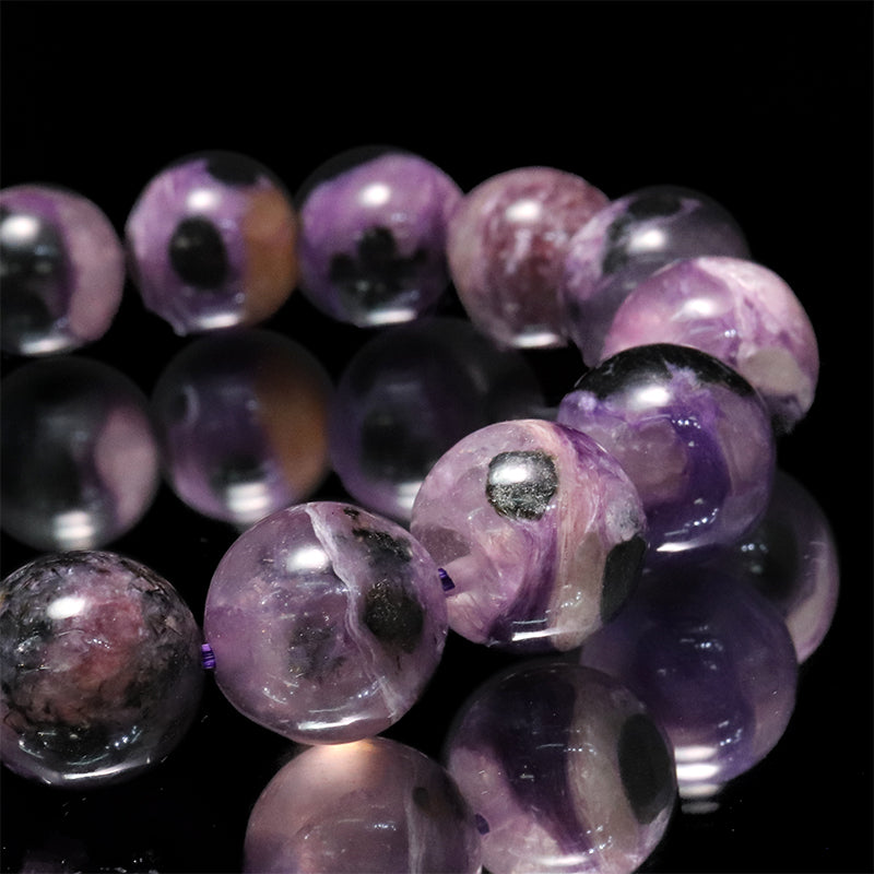 ブレス　ブラックチャロアイト＜ロシア産＞　丸  [co-g2267]