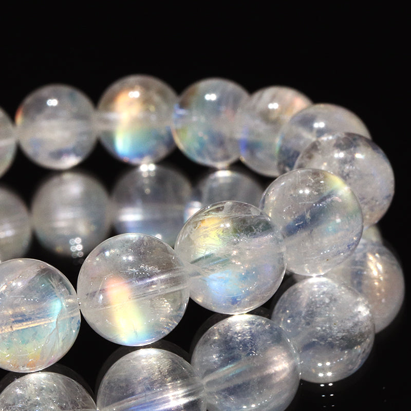 ブレス　レインボームーンストーン＜マダガスカル産＞　丸 [co-g2269]