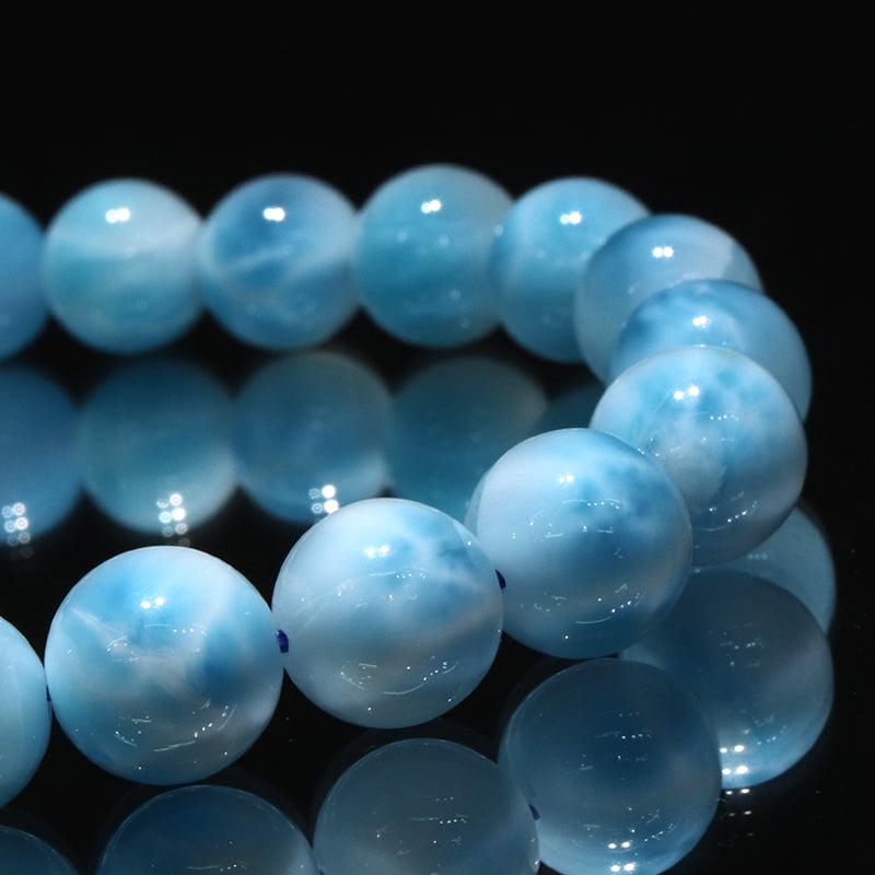 ブレス　ラリマー＜ドミニカ産＞　丸  [co-g2266]