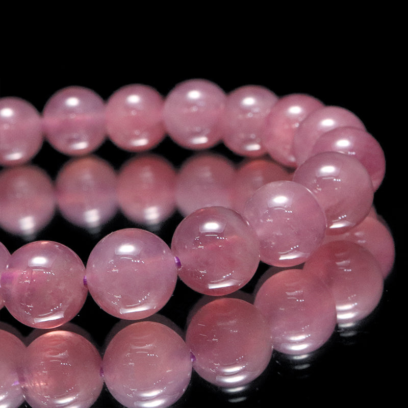 ブレス　スターディープローズクォーツ＜マダガスカル産＞　丸 [co-g2273]