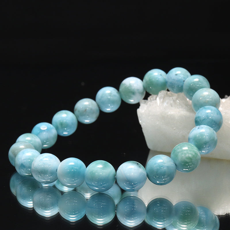 ブレス　ラリマー＜ドミニカ産＞　丸  [co-g2275]