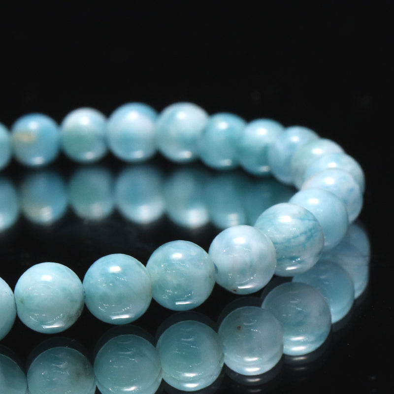 ブレス　ラリマー＜ドミニカ産＞　丸  [co-g2275]