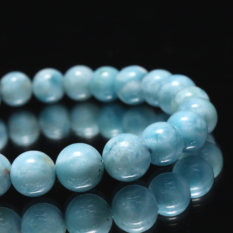 ブレス　ラリマー＜ドミニカ産＞　丸  [co-g2275]