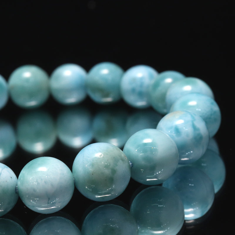 ブレス　ラリマー＜ドミニカ産＞　丸  [co-g2275]