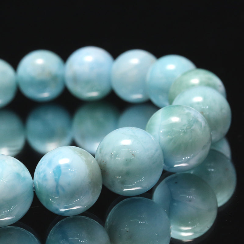 ブレス　ラリマー＜ドミニカ産＞　丸  [co-g2275]