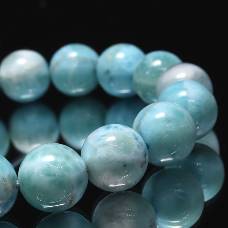 ブレス　ラリマー＜ドミニカ産＞　丸  [co-g2275]