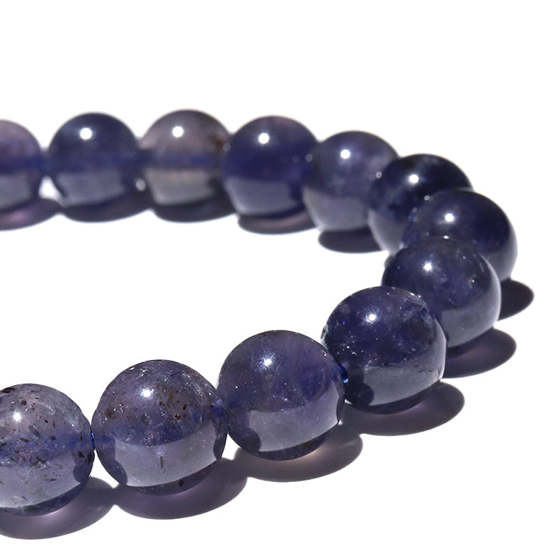 アイオライト＜インド産＞　ブレス　丸 [co-g2775]