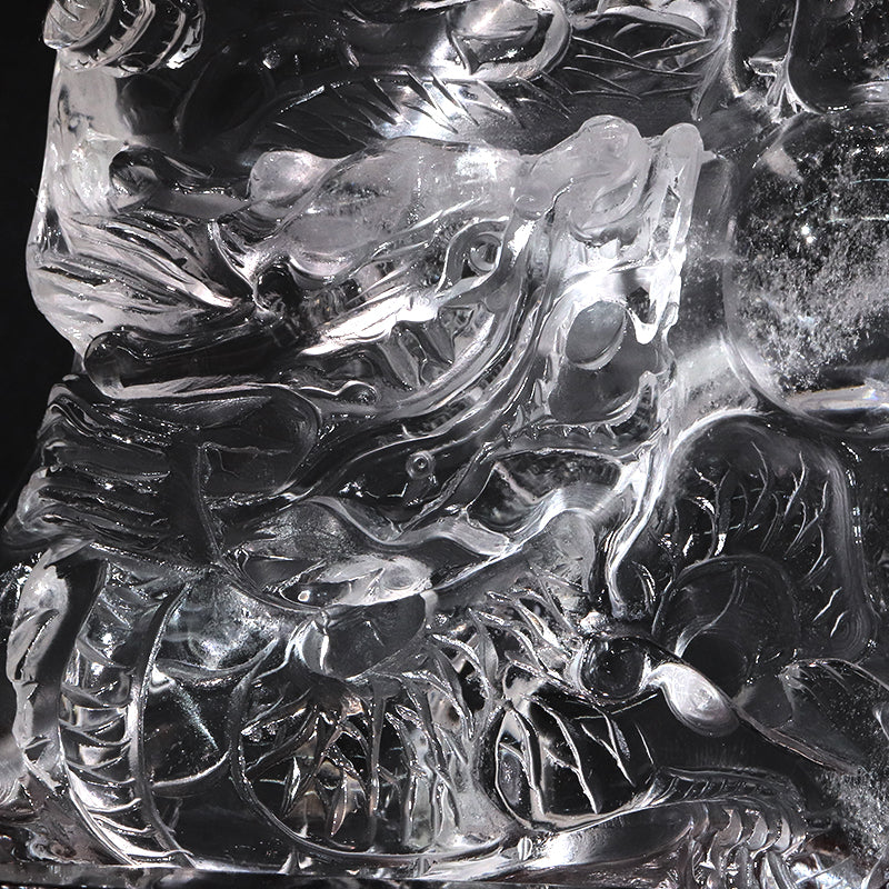 【動画】【一点物】彫り物　水晶　龍　ブラジル産　台付き　全12種類　 [co-g2279]