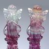 置物　フローライト　天使　約6cm  [co-g2788]