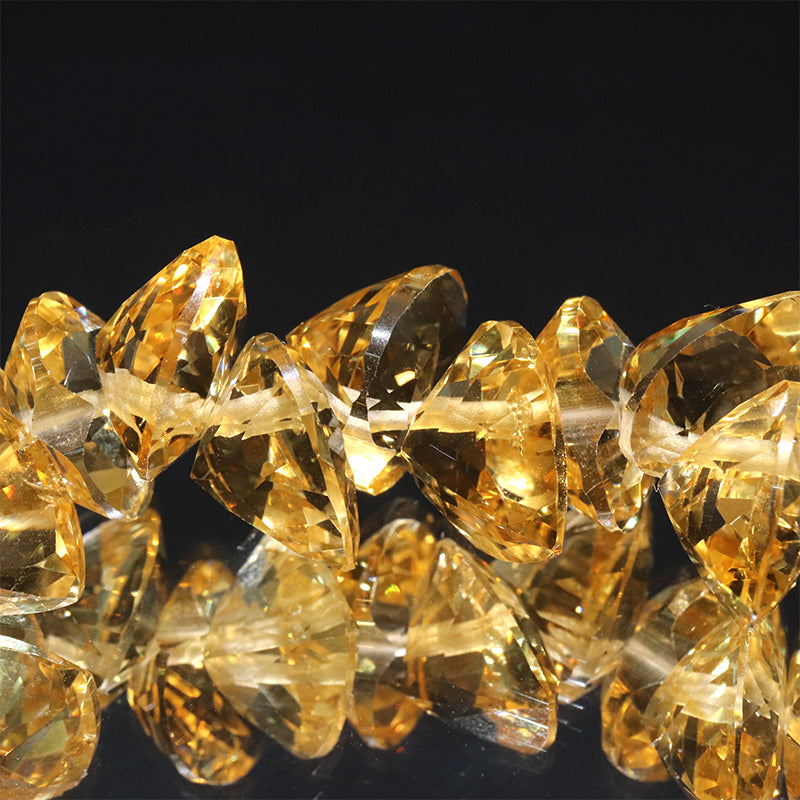 手链 黄水晶心形切割 [br-g0092]