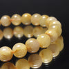 Round Rutilated Quartz Bracelet (Brazil) [co-g1356]