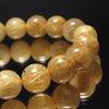 Round Rutilated Quartz Bracelet (Brazil) [co-g1356]