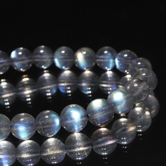 ラブラドライト　マダガスカル産　3連ブレス　丸  [co-g2299]