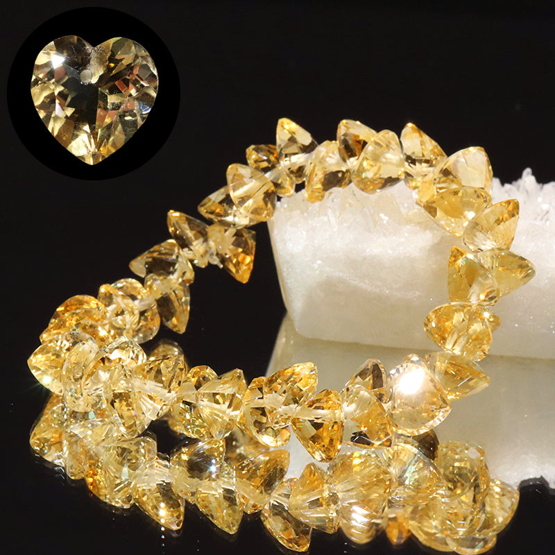 手链 黄水晶心形切割 [br-g0092]