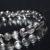 Triple bracelet, platinum rutile (Brazilian), round [co-g1362]