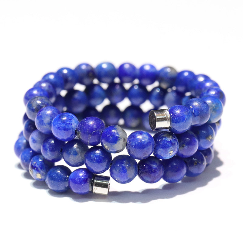 ラピスラズリ　形状記憶リング　丸約3mm　日本製  [co-g2307]