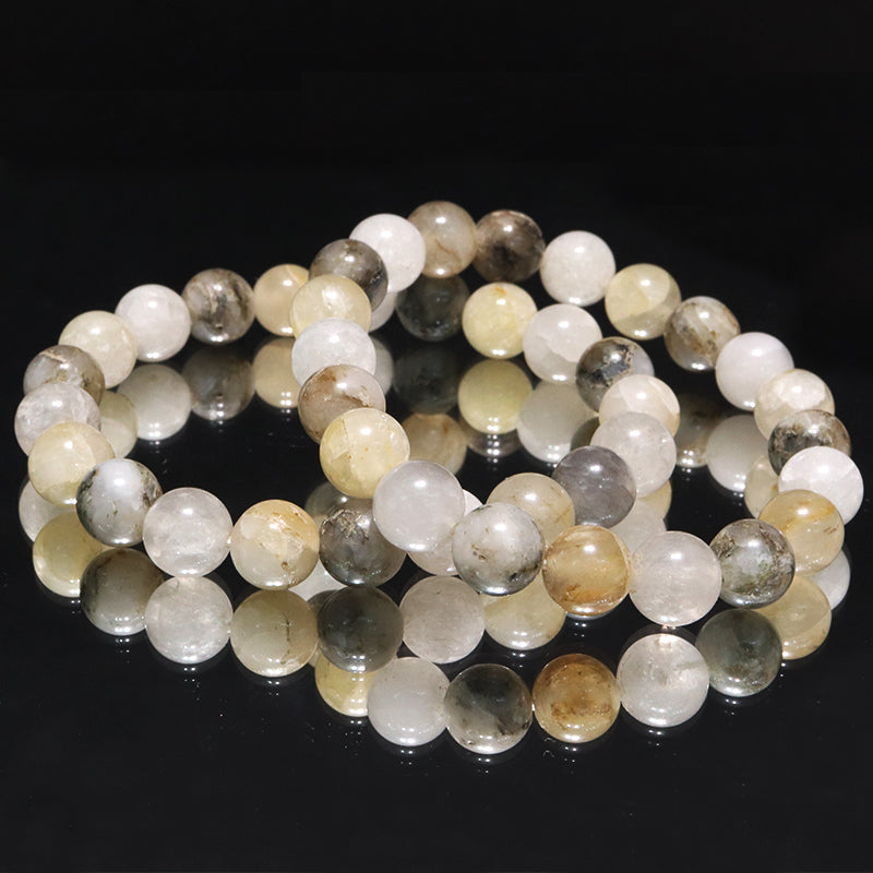 [Japanese Famous Stone] Bracelet Shizuoka Quartz <Shizuoka Prefecture> Multicolor AA Rank Round [br-g8255]