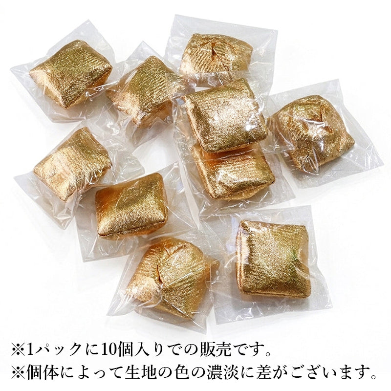 金の座布団　ピラミッド型　10個セット　小～大　約横5～8×縦5～8cm [co-g3430]