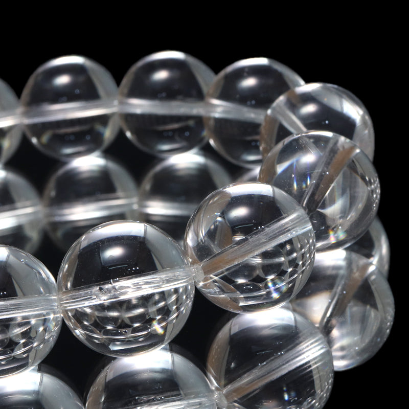 ブレス　天然水晶＜ブラジル産＞　AAA＋ランク　丸　山梨研磨  [co-g0538]