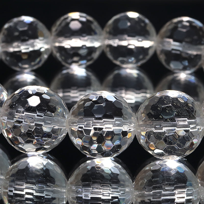 ブレス　天然水晶＜ブラジル産＞　山梨研磨　128面ハンドカット  [co-g1427]