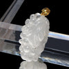 One-of-a-kind Needle Topaz Pendant Top (Brazilian) Grape (approx. 13mm x 23mm) in 18K Gold [co-g1436]