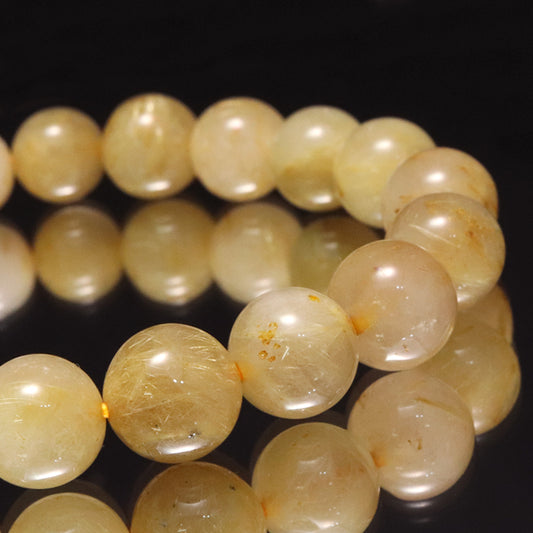 ブレス　ルチルクォーツ＜ブラジル産＞　丸 [co-g2258]