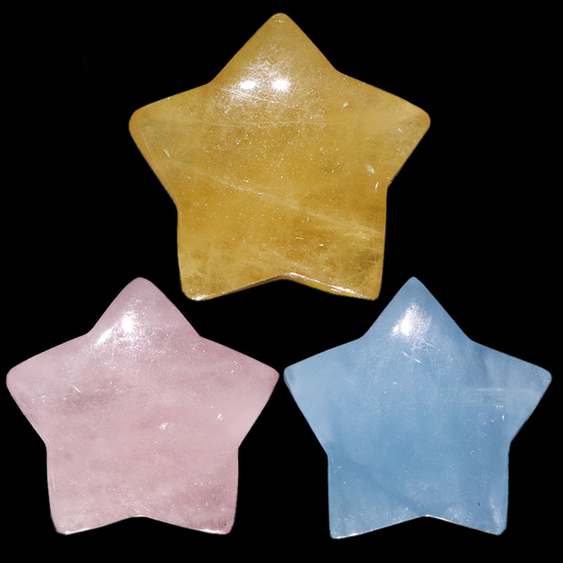 星型パーツ　アクアマリン　モルガナイト　ヘリオドール　スター　穴あり　ブラジル産  [co-g2328]