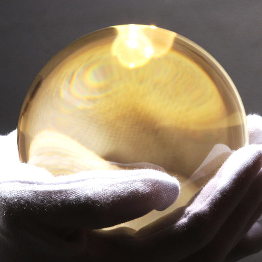 【一点物】【動画】無垢シトリン＜ブラジル産＞　丸玉　約115mm  [co-g2380]