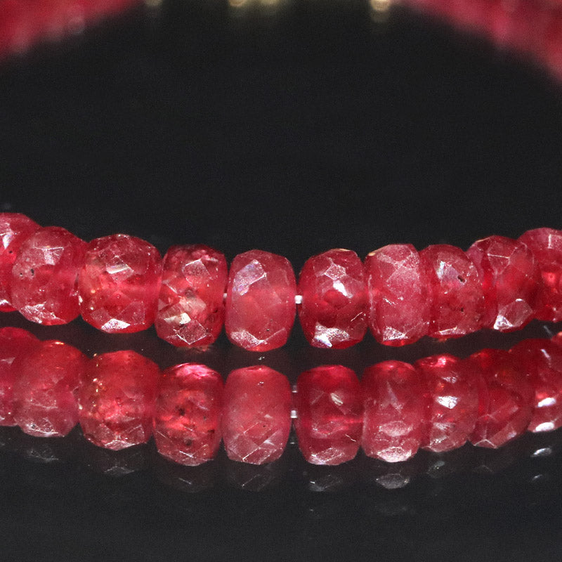 ルビー　タイヤカット　約3～4mm　マグネット式　ステンレス製 [co-g2337]