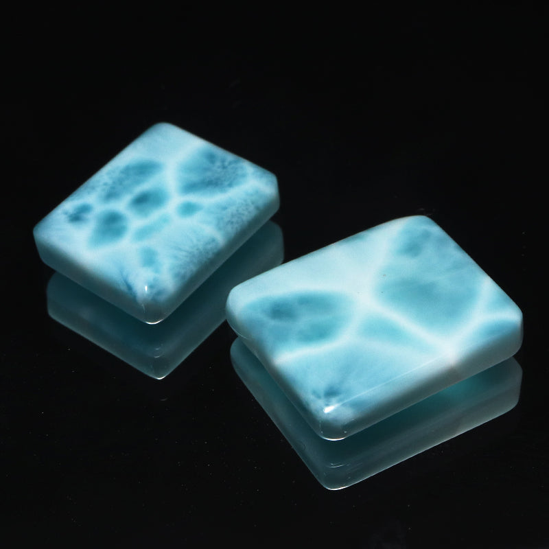 ルース　ラリマー＜ドミニカ産＞　スクエア型　約10～12mm×約13～14mm　ランダム発送  [co-g1463]
