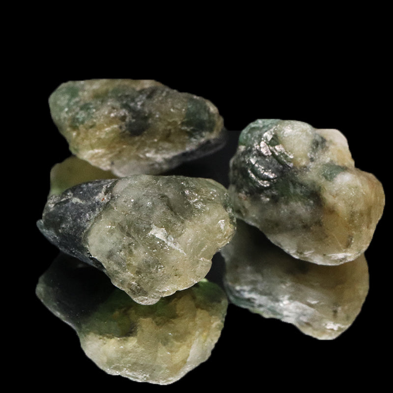 原石　フェナカイト＆エメラルド　共生鉱　ブラジル産　約6～7.5ct  [co-g1472]